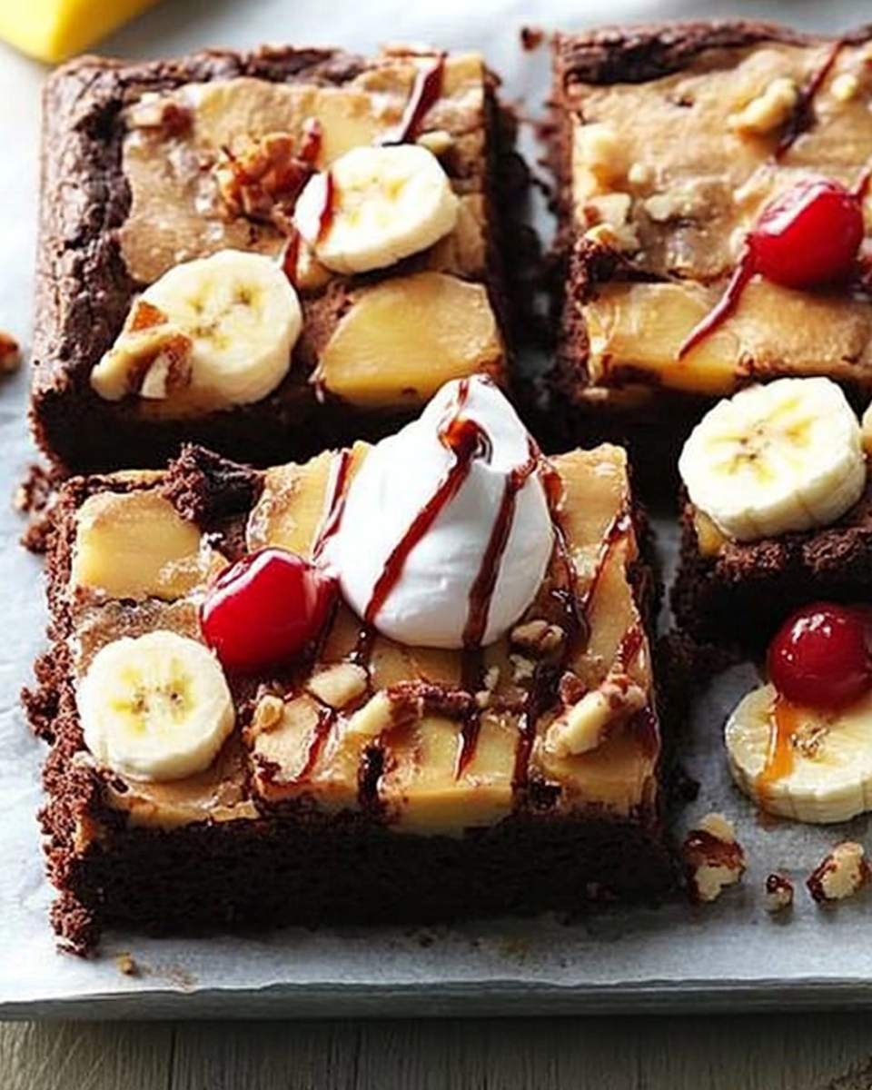 Banana Split Brownies