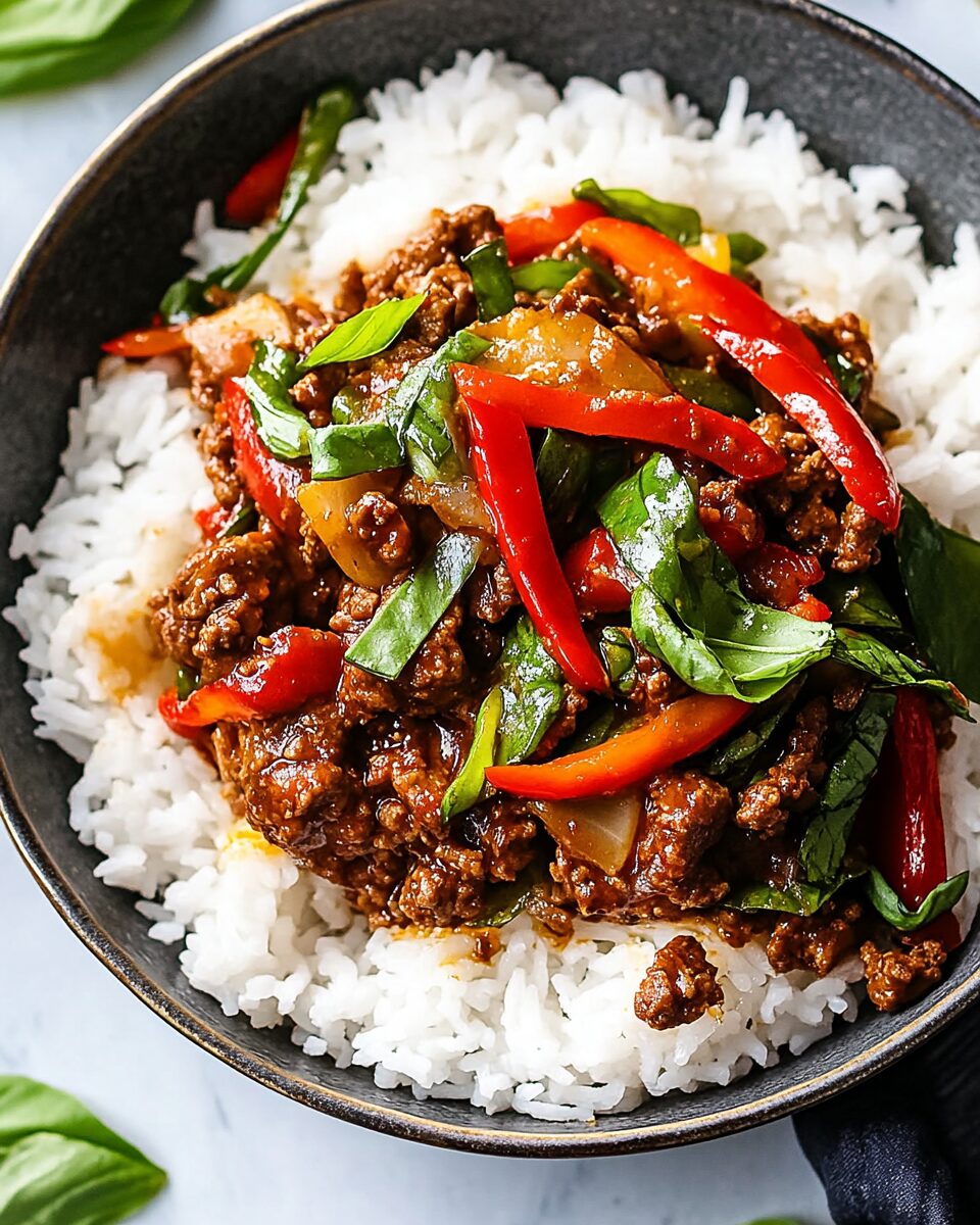 Thai Basil Beef Bowls