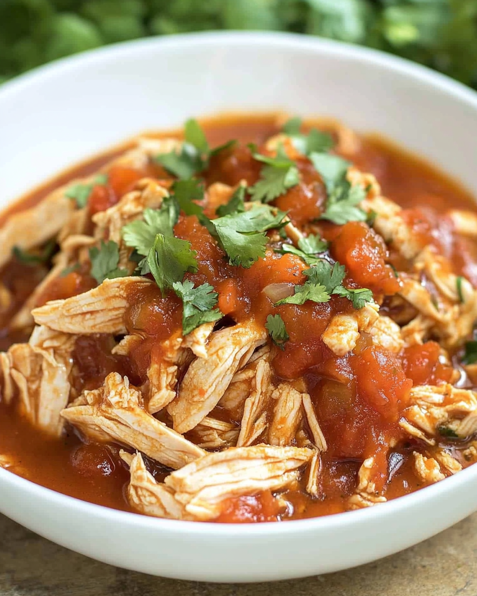 Easy Slow Cooker Salsa Chicken