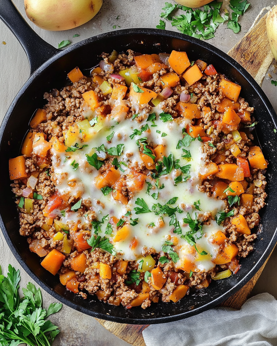 Ground Turkey Sweet Potato Skillet
