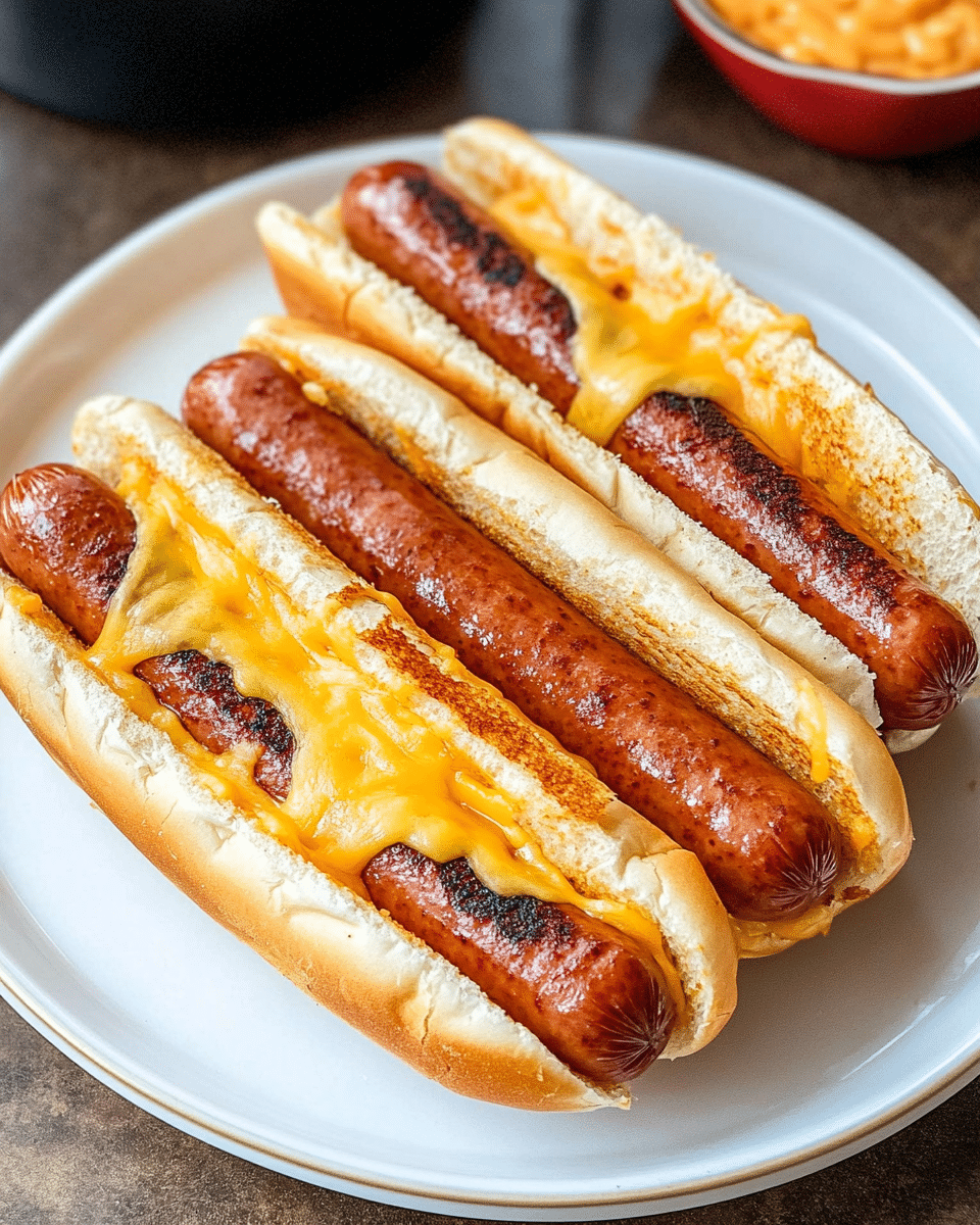 Air Fryer Grilled Cheese Hot Dogs