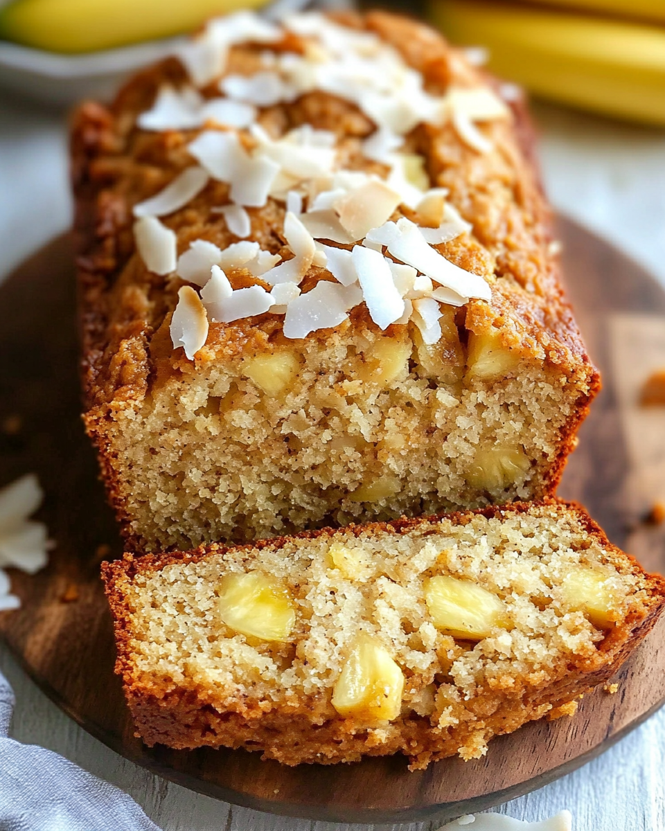 Coconut Pineapple Banana Bread
