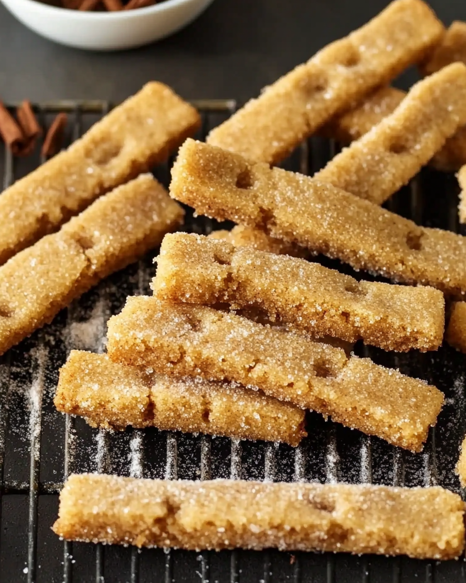 Crunchy Cinnamon Sugar Cookie Sticks