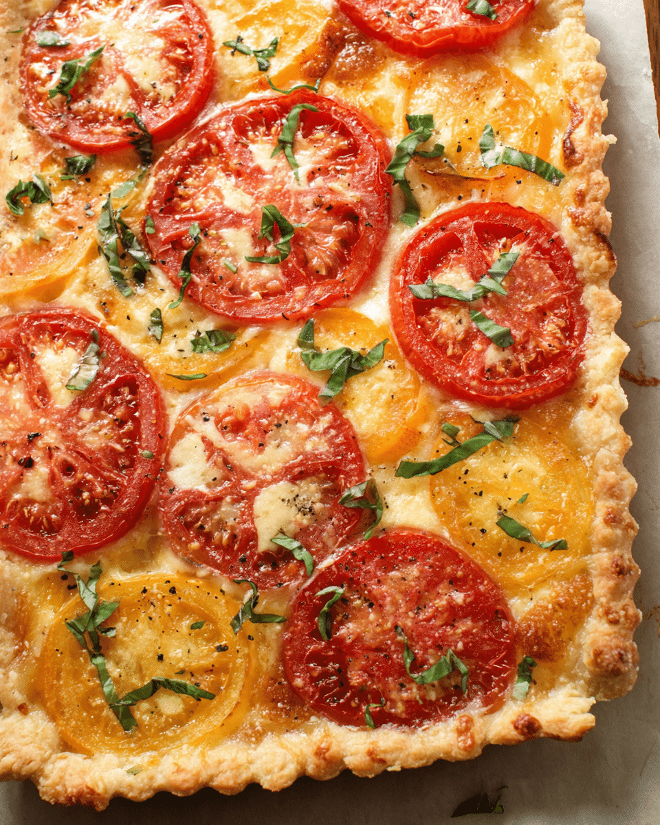 Easy Tomato Cheddar Tart