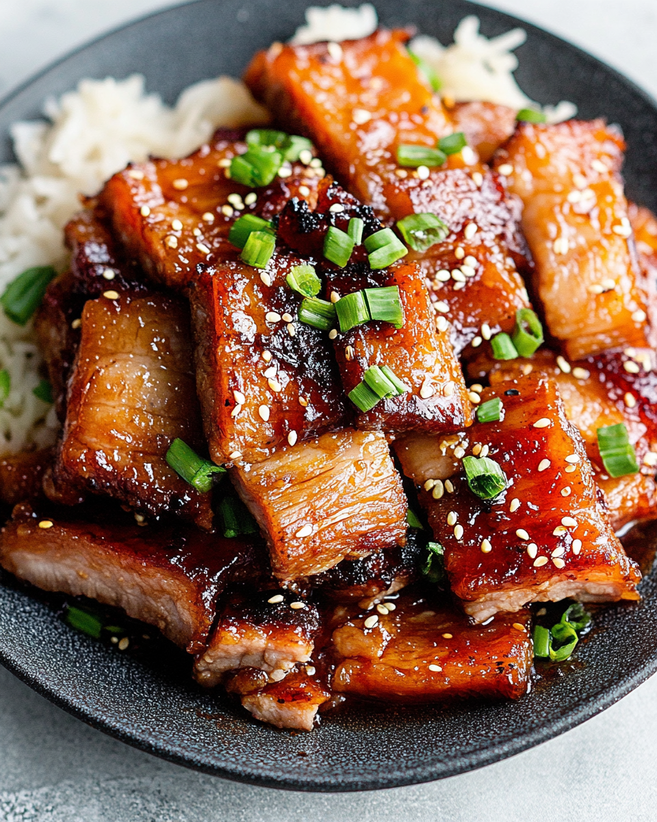 Korean Pork Belly with Sweet Soy Glaze