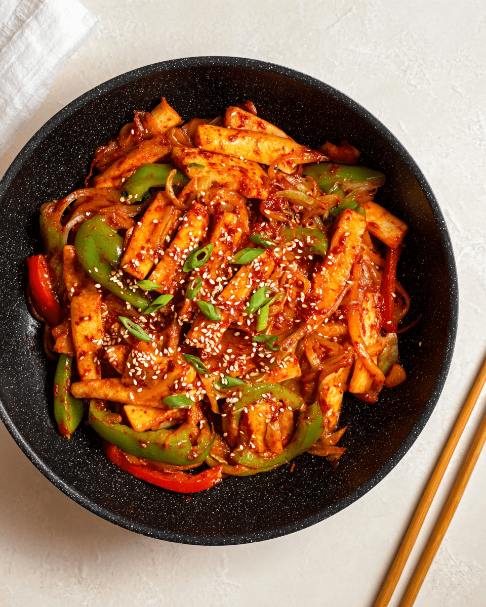 Korean Spicy Fish Cake Stir-Fry (Eomuk Bokkeum)