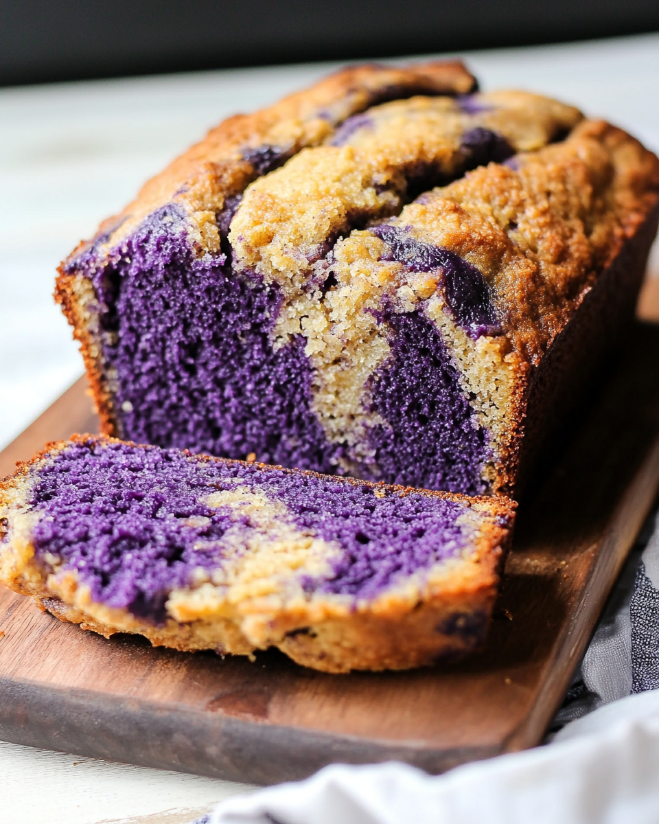 Marbled Ube Banana Bread
