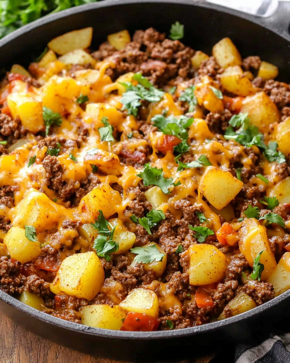Mexican Ground Beef and Potato Skillet