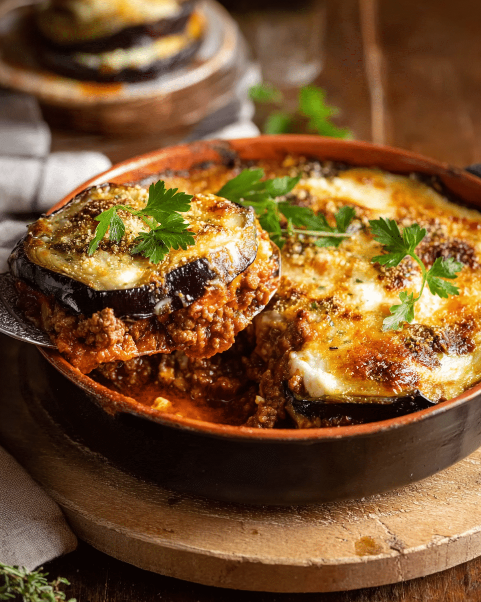 Moussaka Greek Eggplant Beef Bake