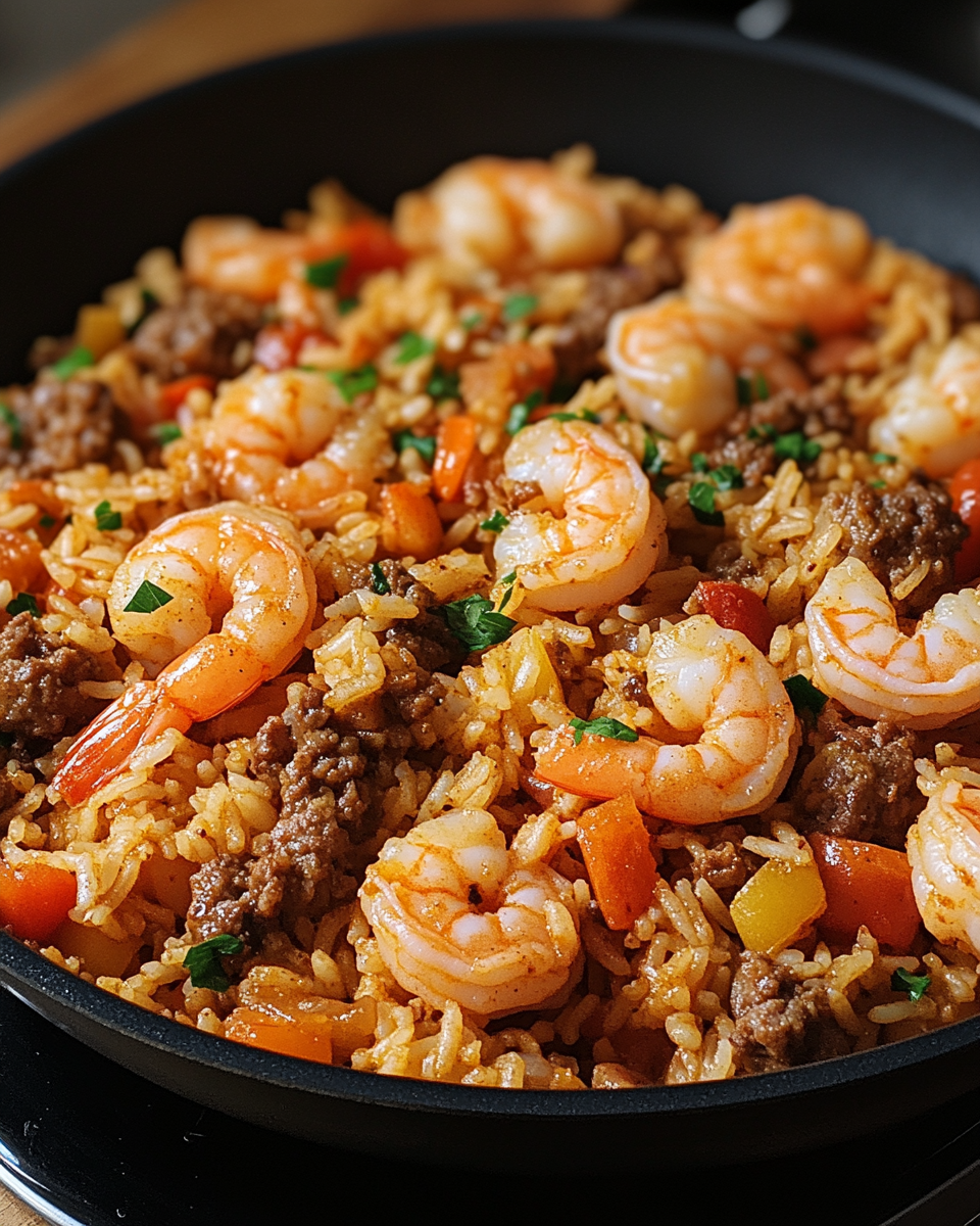 Shrimp Sausage Dirty Rice