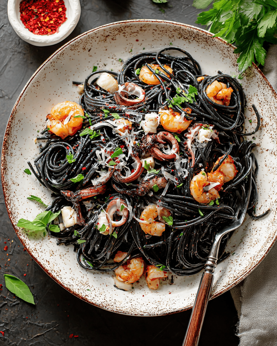 Squid Ink Spaghetti
