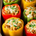 Stuffed Bell Peppers with Ground Turkey and Rice