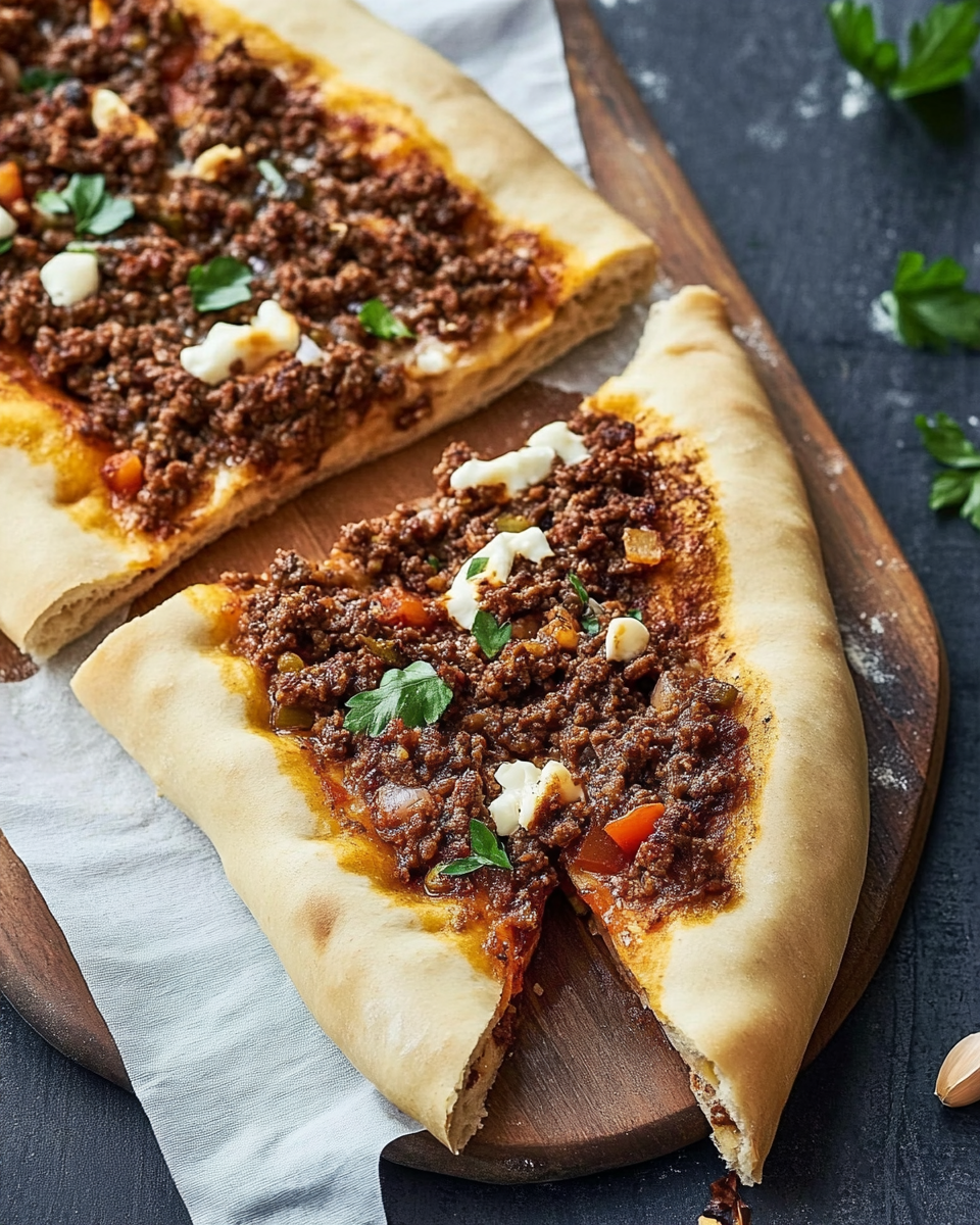 Turkish Spiced Beef Pide