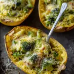 Broccoli Cheddar Spaghetti Squash