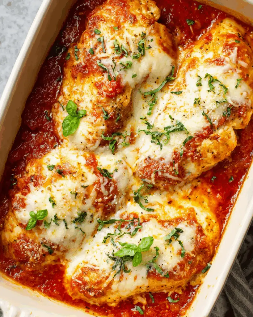 Cheesy Mozzarella Chicken Bake