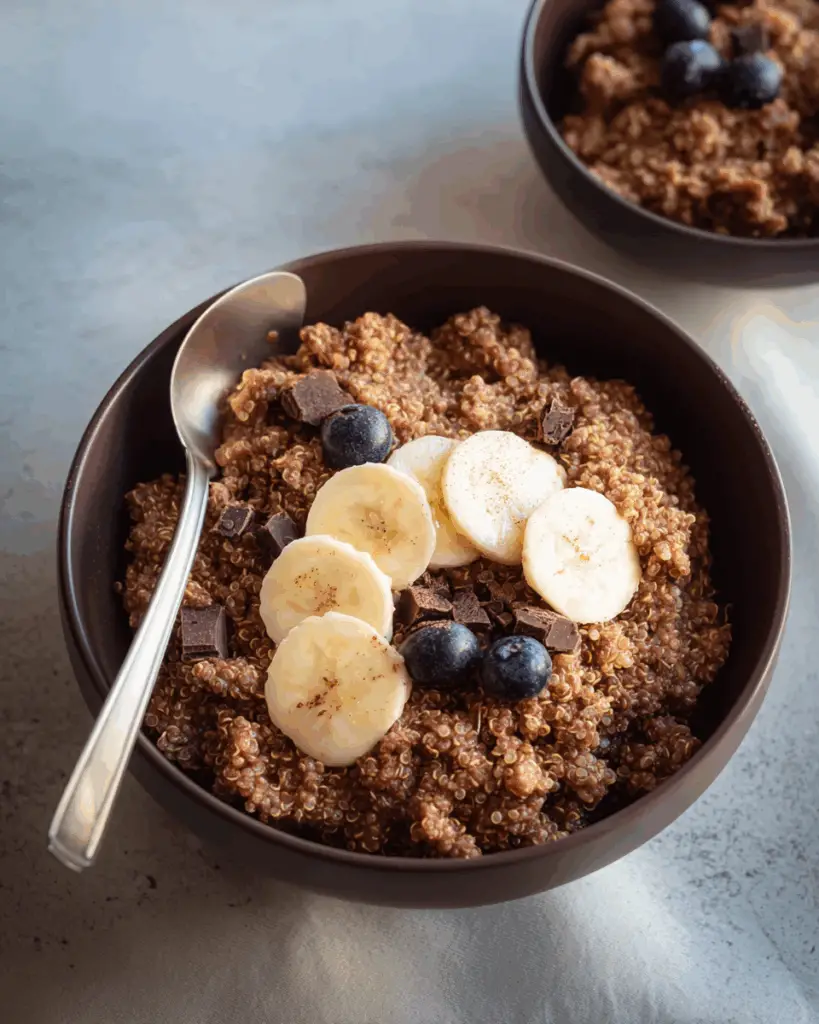 Chocolate Banana Breakfast Quinoa