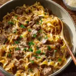 French Onion Beef and Noodles