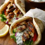 Greek Chicken Gyros with Tzatziki
