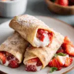 Mini Strawberry Cheesecake Chimichangas