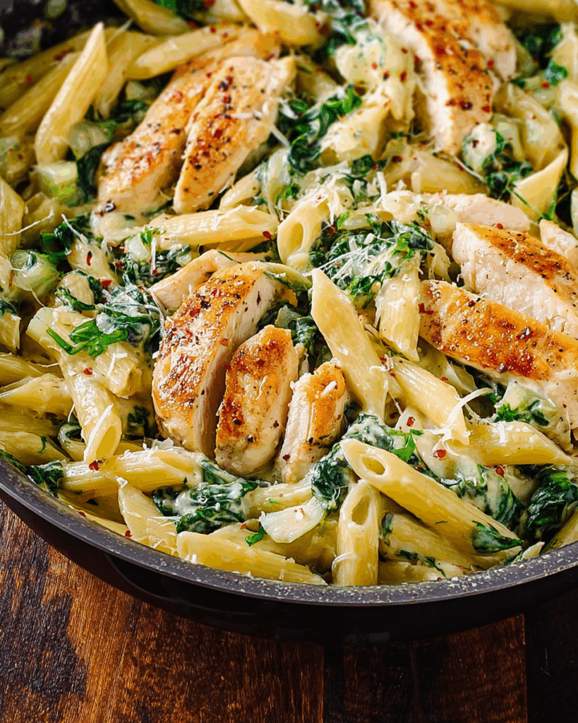 Spinach and Artichoke Chicken Pasta