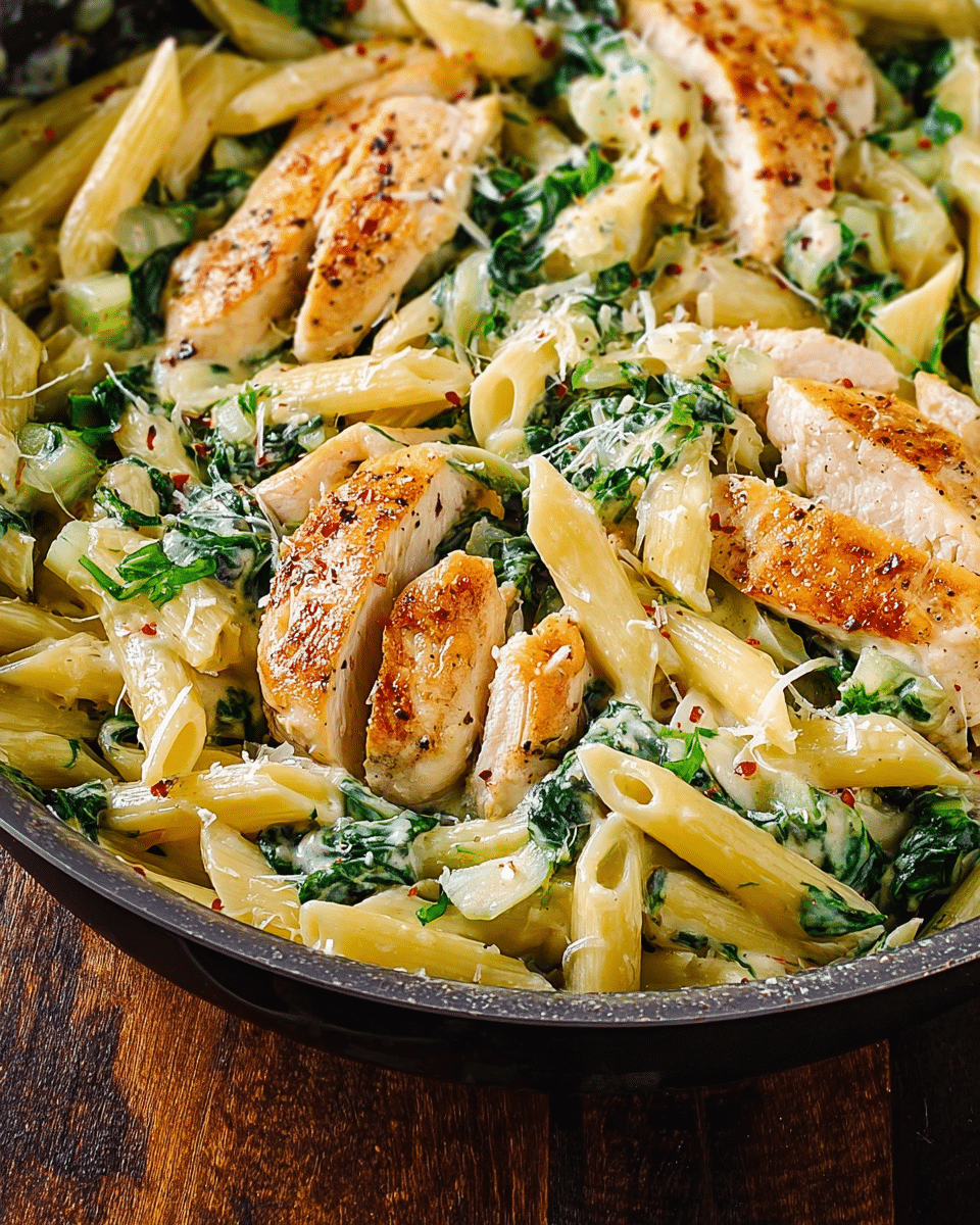 Spinach and Artichoke Chicken Pasta