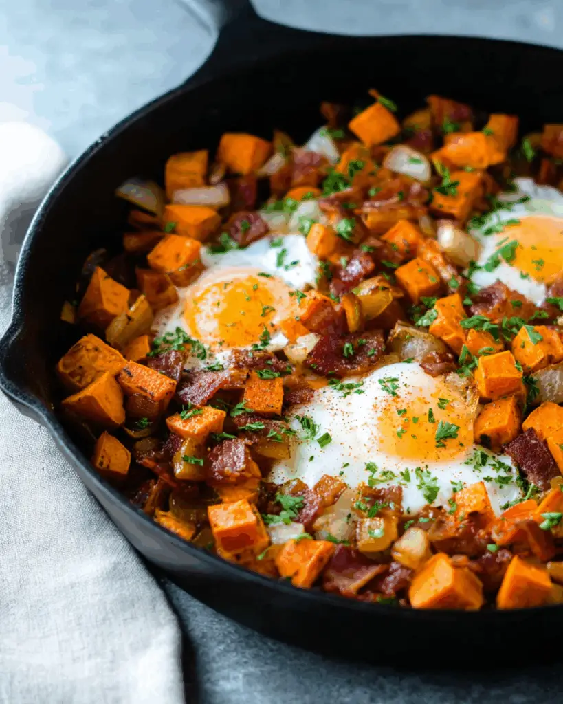 Sweet Potato Bacon Hash