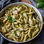 Basil Pesto Chicken Pasta Bake