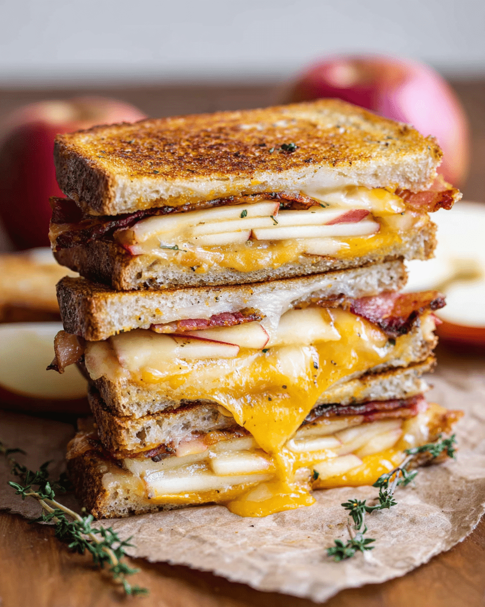Apple Bacon and Cheddar Grilled Cheese