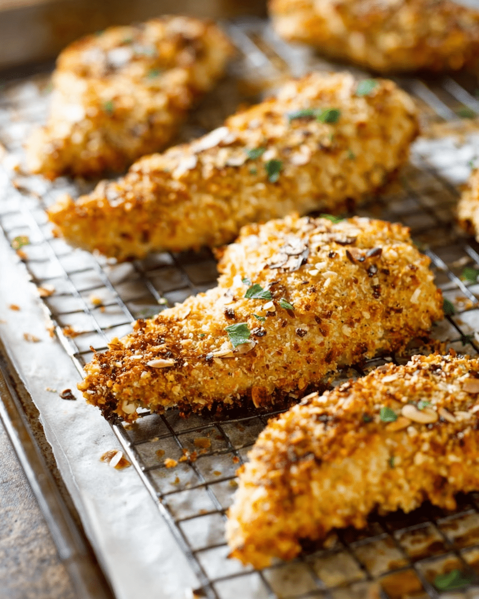 Baked Almond-Crusted Chicken Tenders