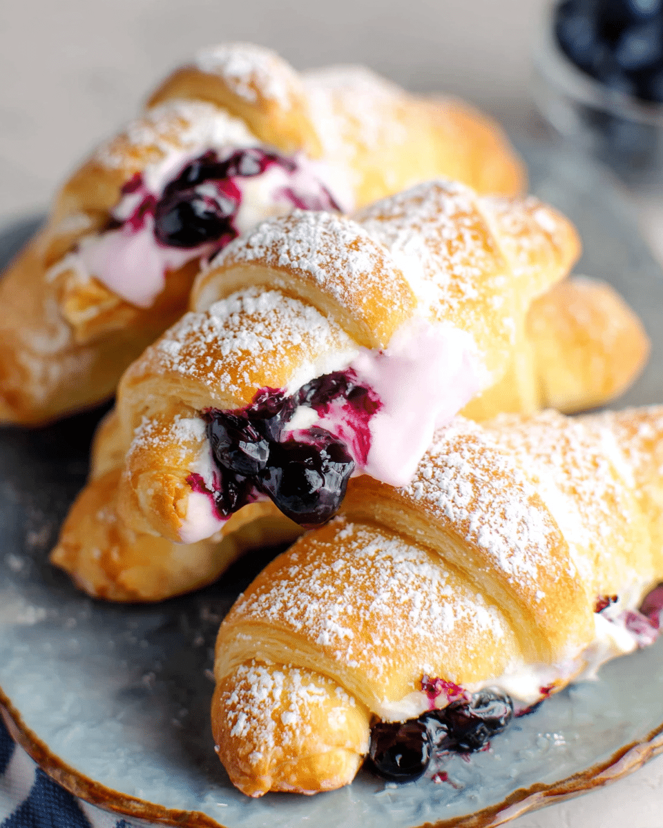 Blueberry Cheesecake Crescent Rolls