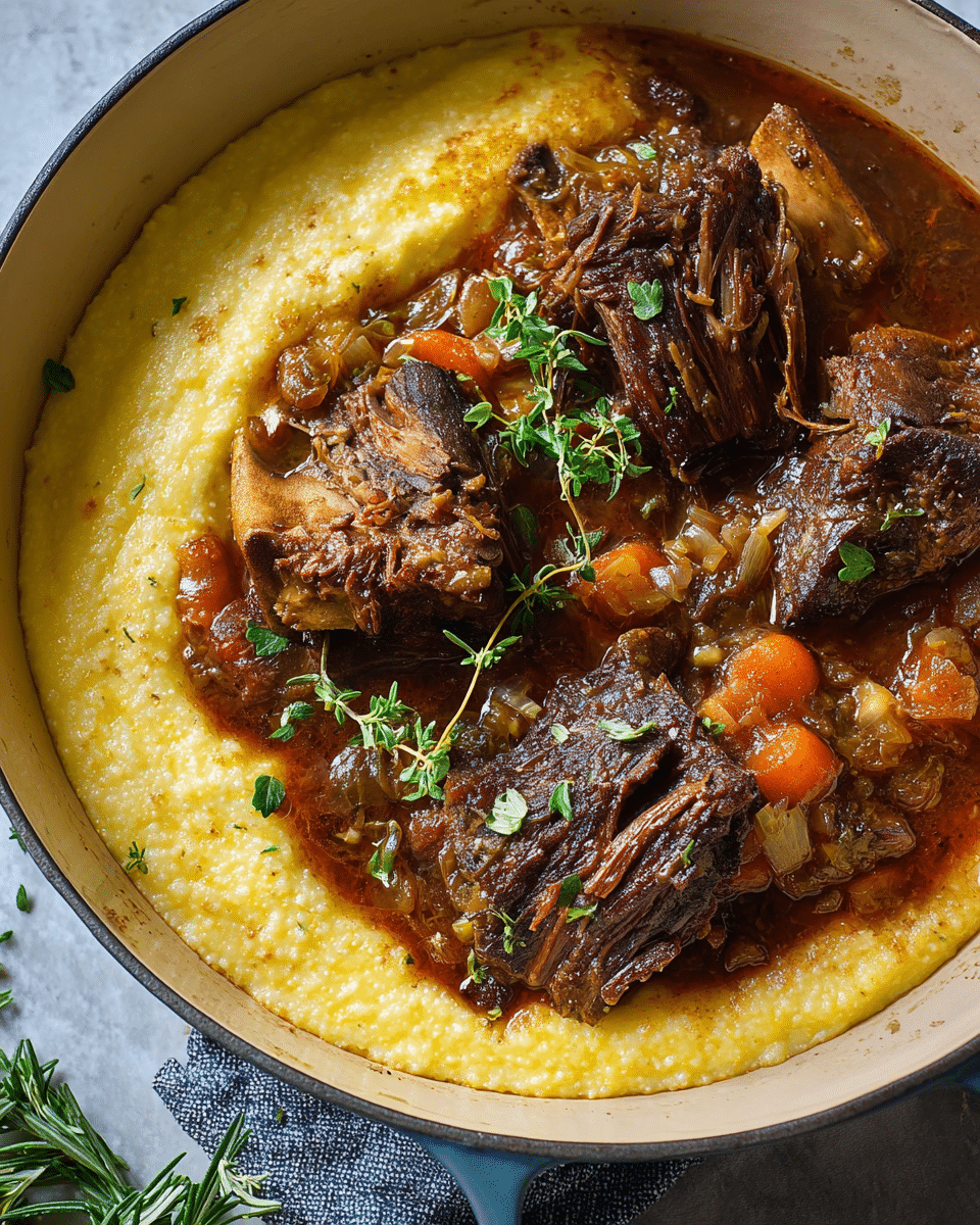 Braised Short Ribs with Creamy Polenta