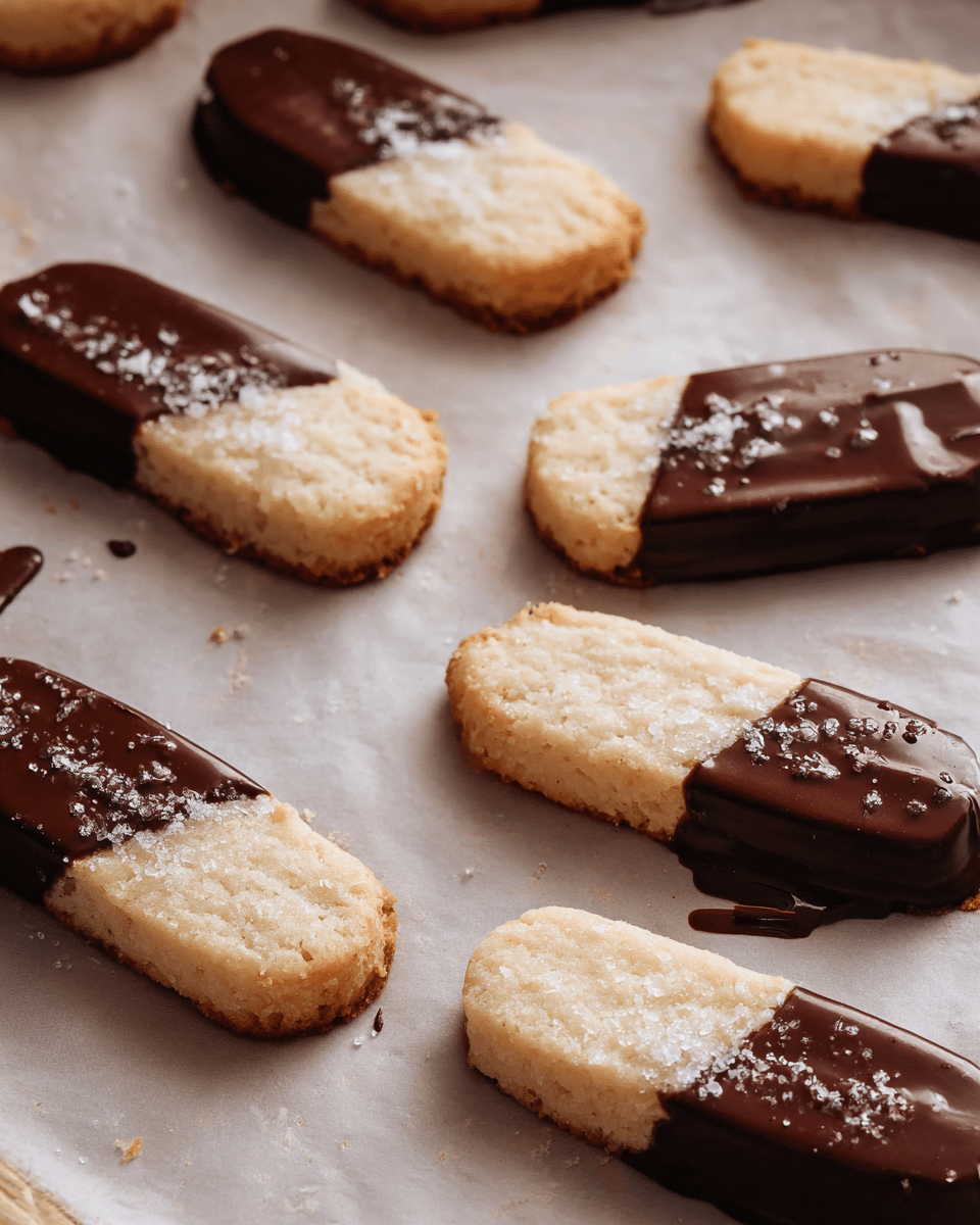 Chocolate-Dipped Shortbread Cookies