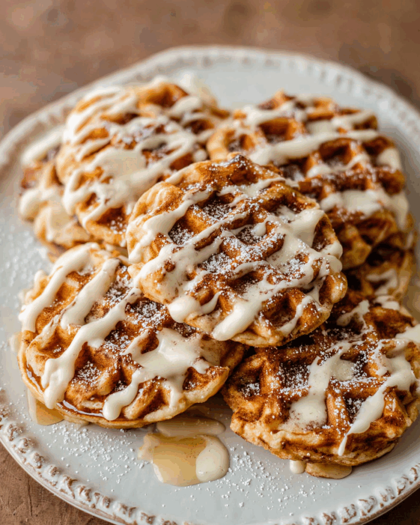 Cinnamon Roll Waffles
