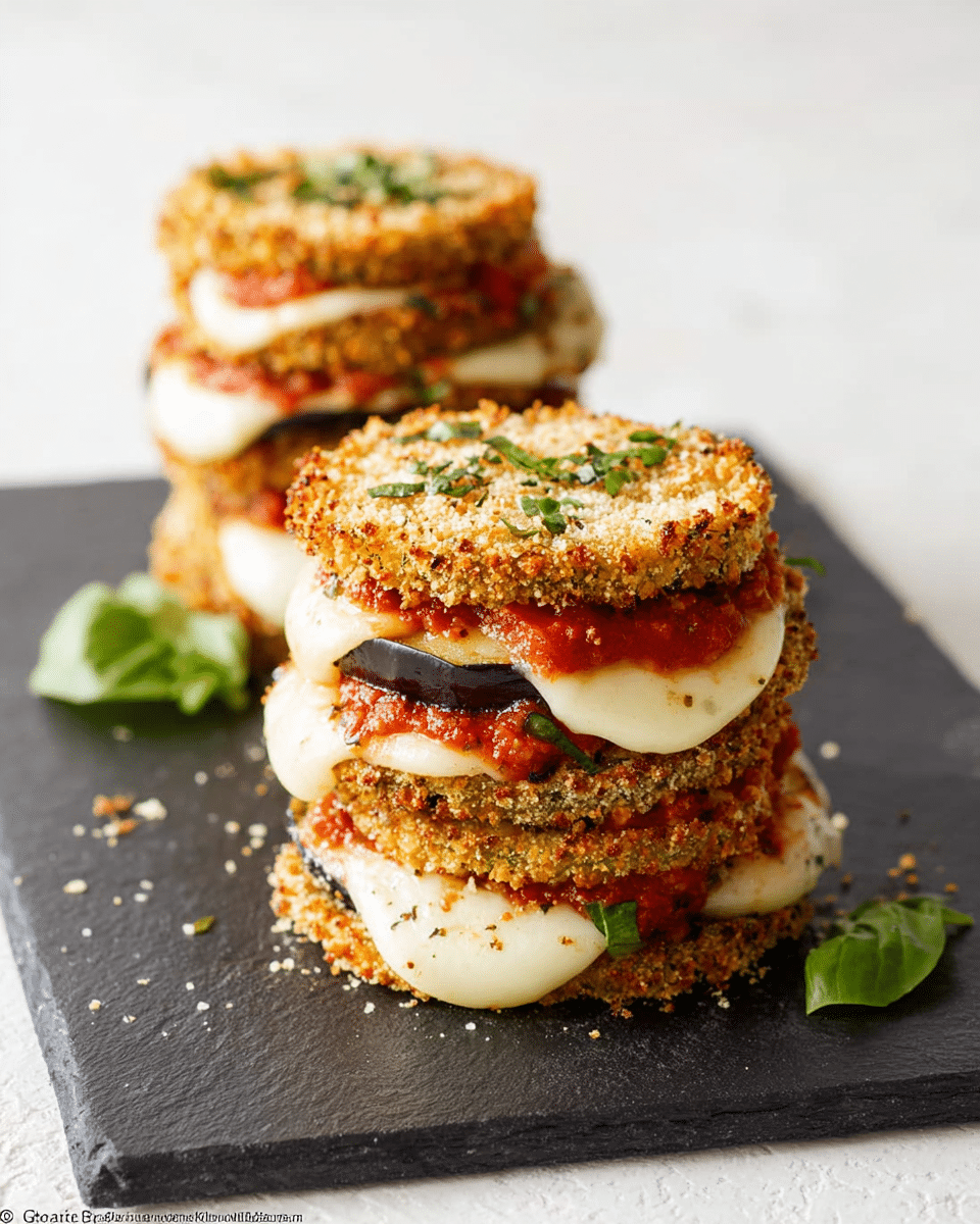 Eggplant Parmesan Stacks