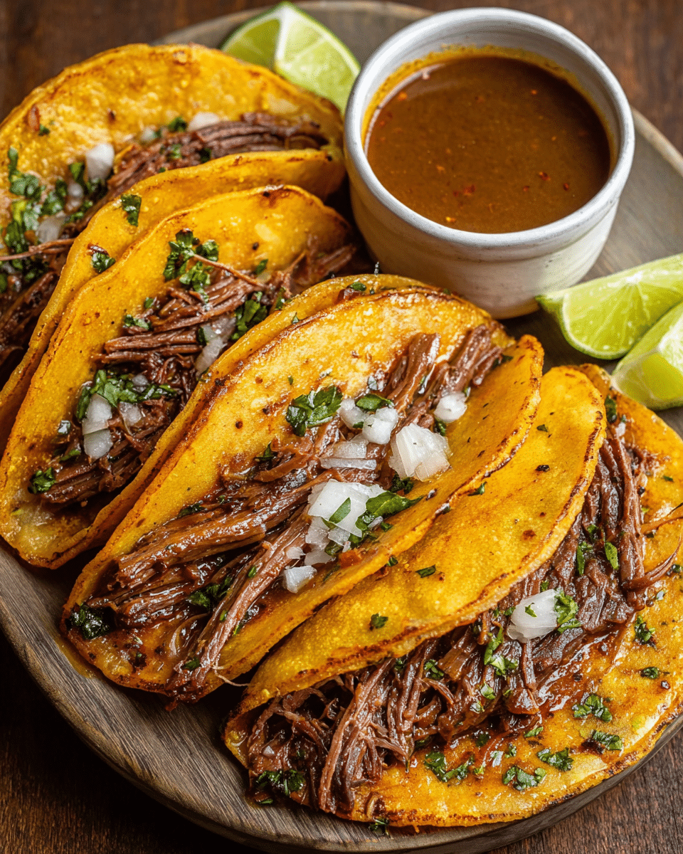 Gluten-Free Birria Tacos with Beef Consommé
