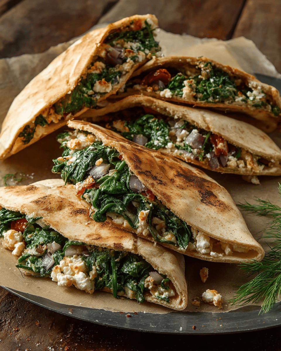 Greek Spinach Pita Pocket