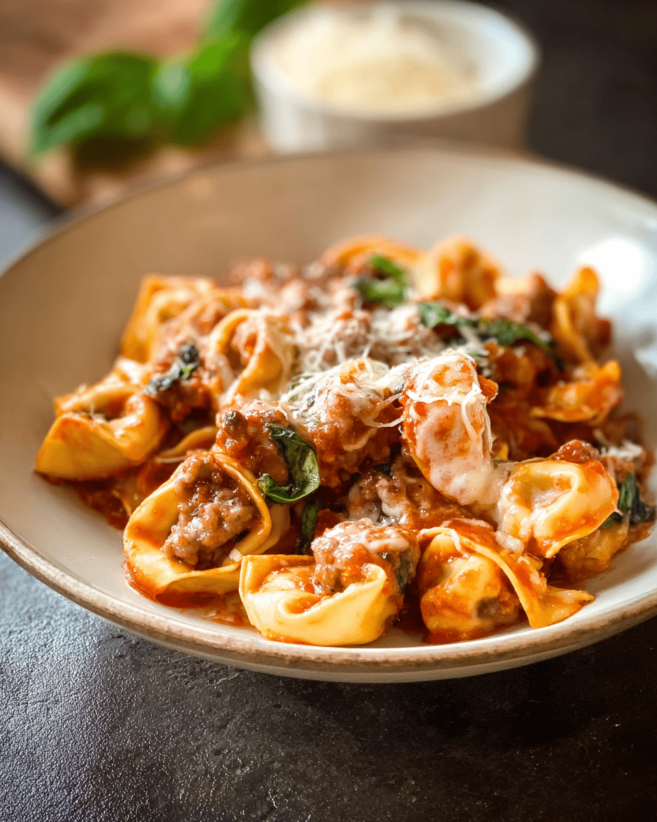 Italian Sausage Tortellini Bake