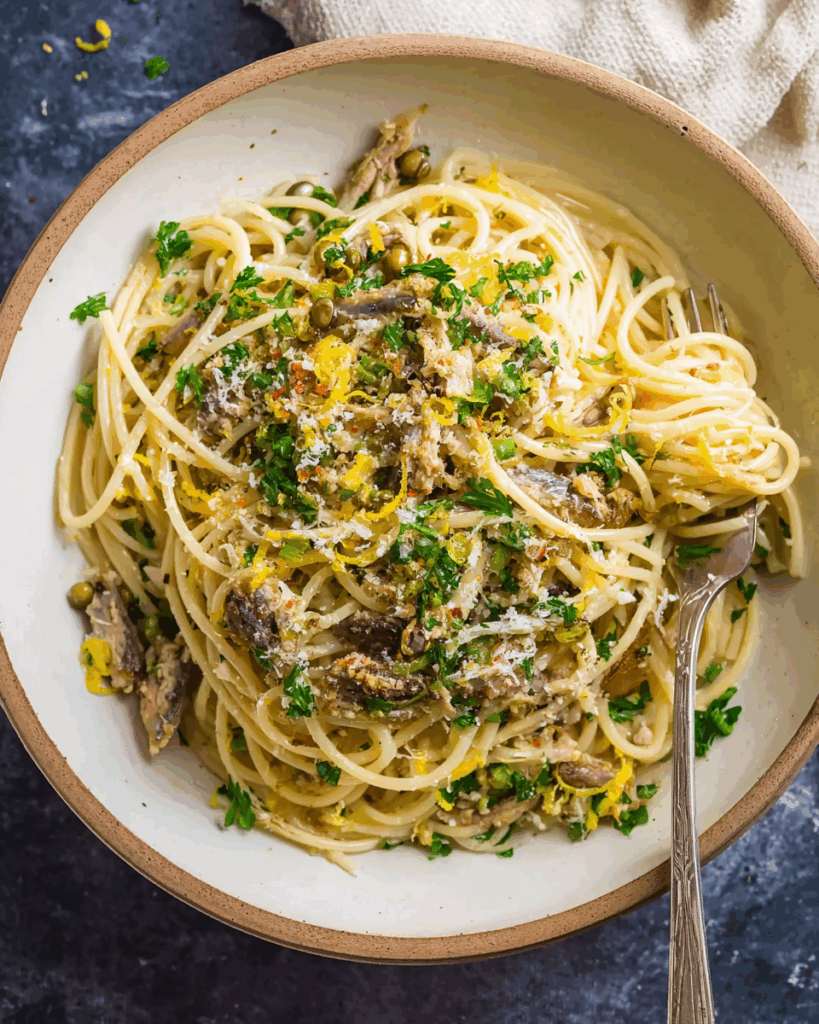 Lemon Sardine Pasta