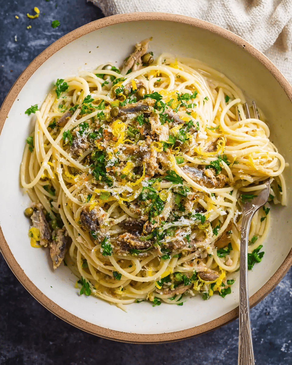 Lemon Sardine Pasta