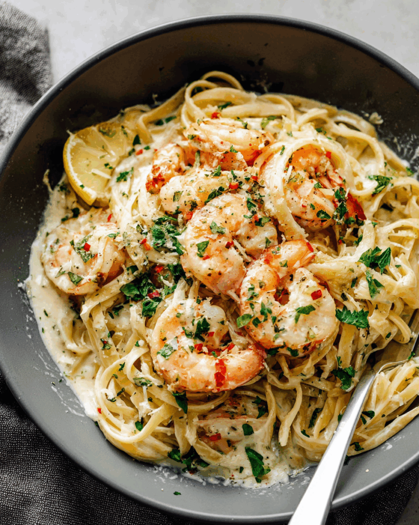 Seafood Pasta with White Wine Garlic Sauce