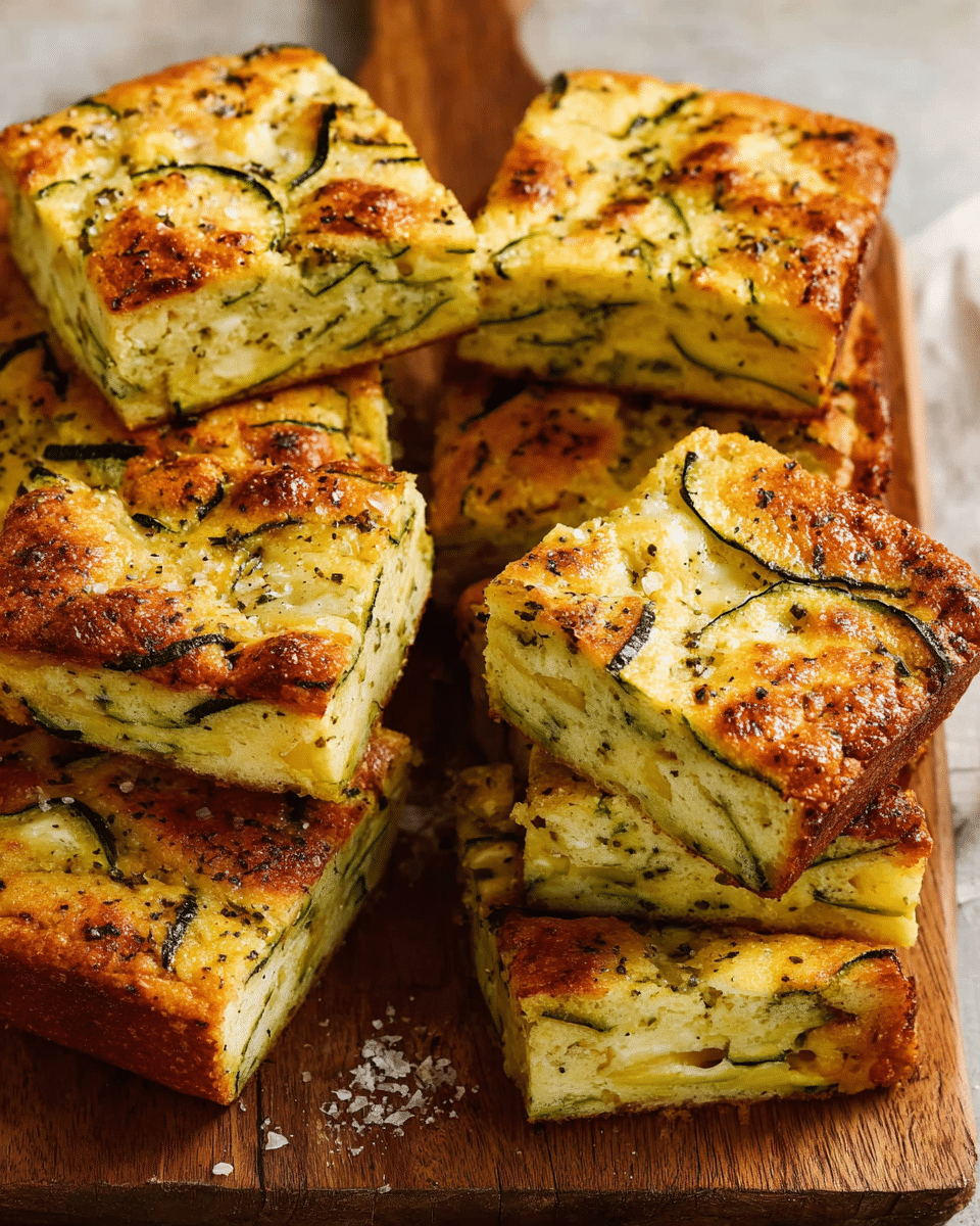 Zucchini Cheese Muffin Slab