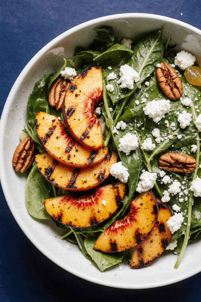 Grilled Peaches, Arugula, and Feta Salad