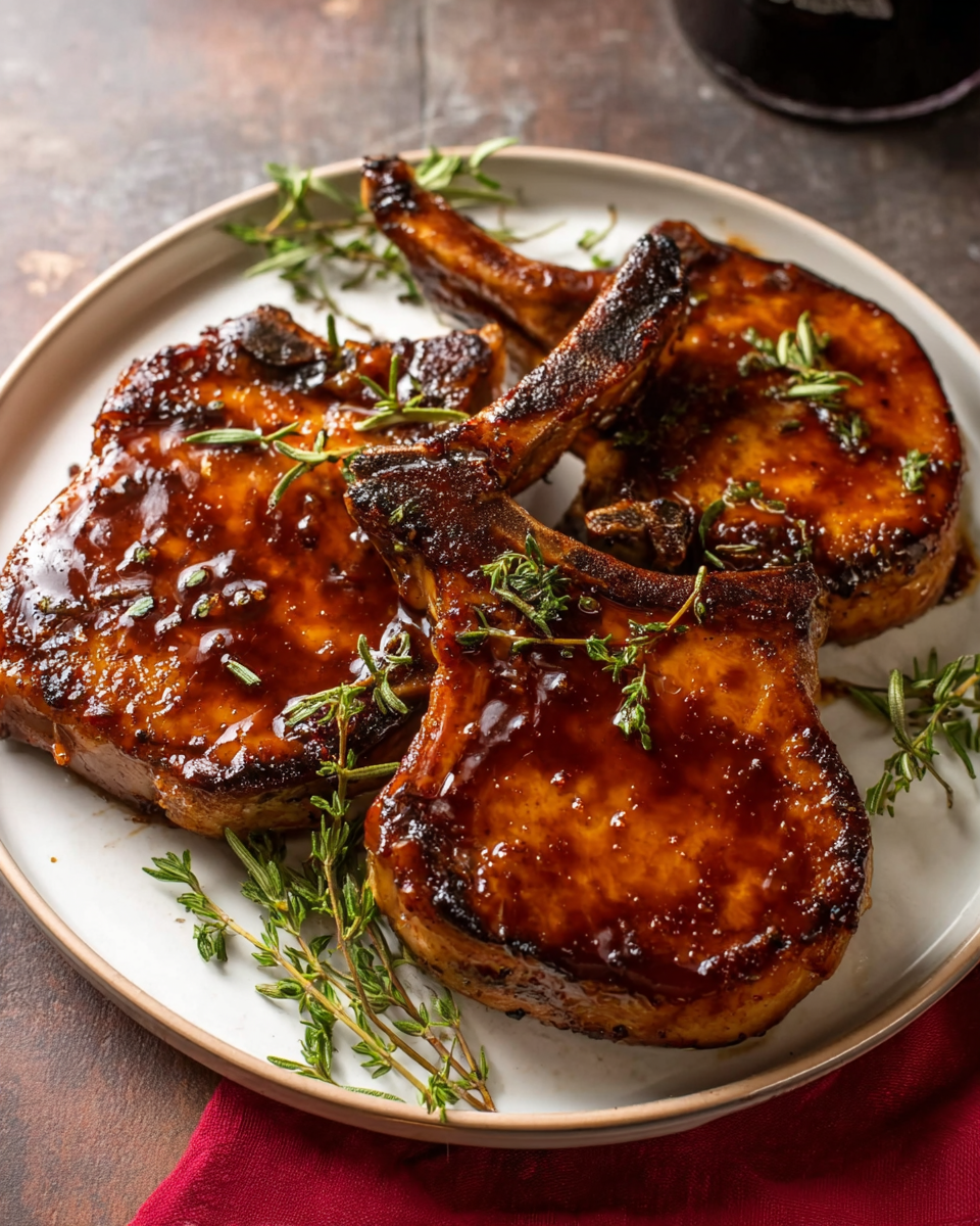 Brown Sugar Glazed Pork Chops