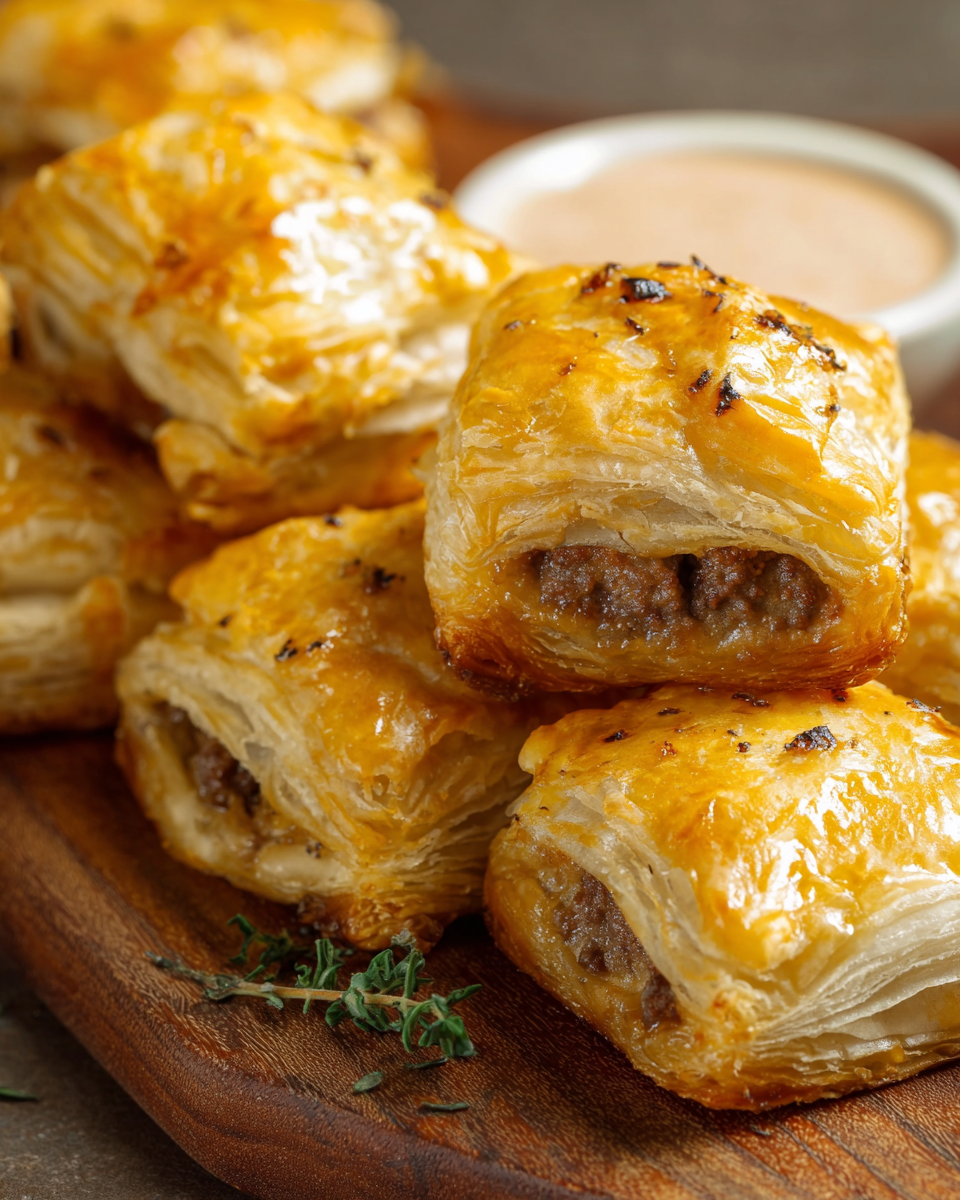 Cheeseburger Puff Pastry Bites