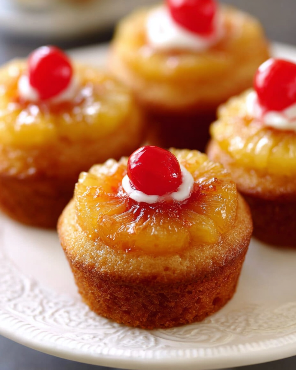 Pineapple Upside-Down Cupcakes