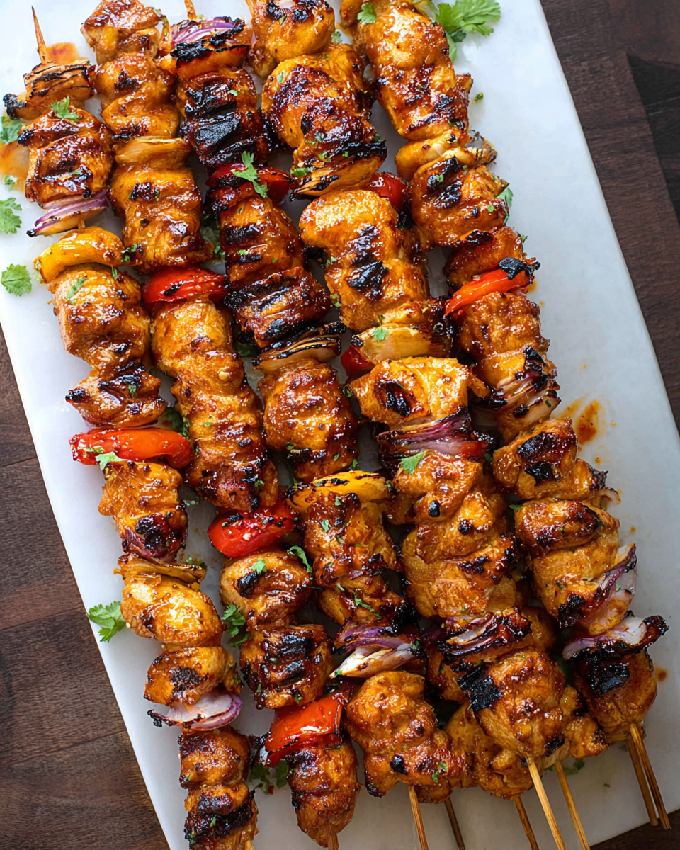 Sweet Chili Grilled Chicken Skewers