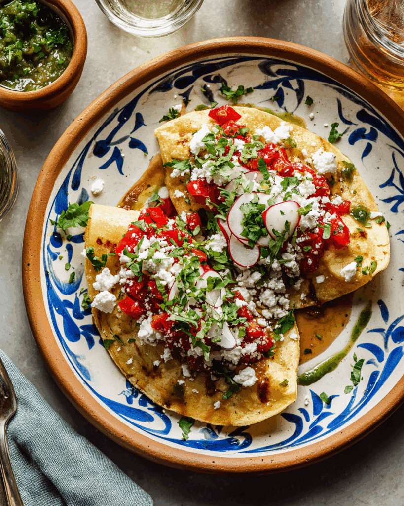 Tlacoyos de Frijol y Requesón