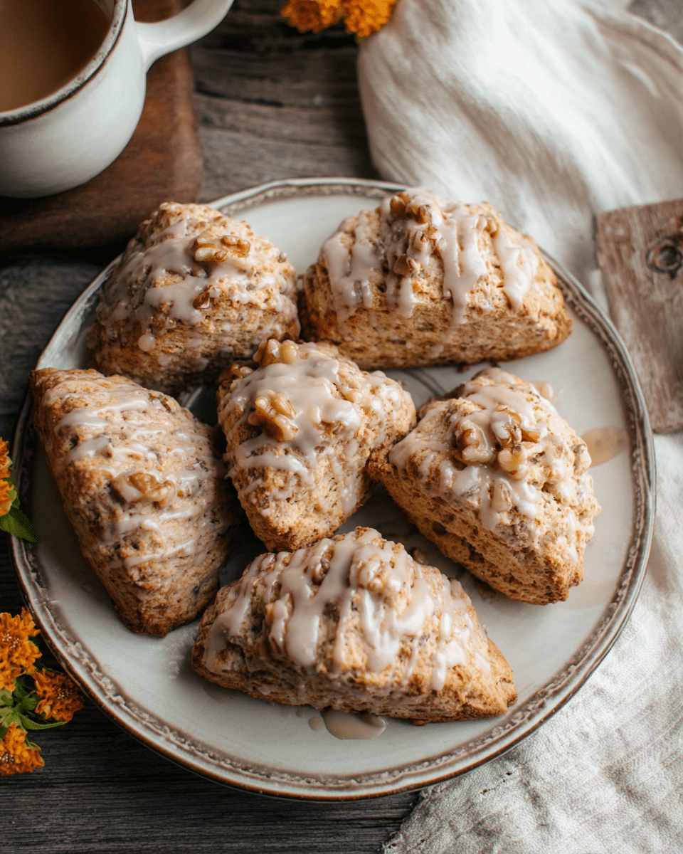 Cinnamon Maple Walnut Scones