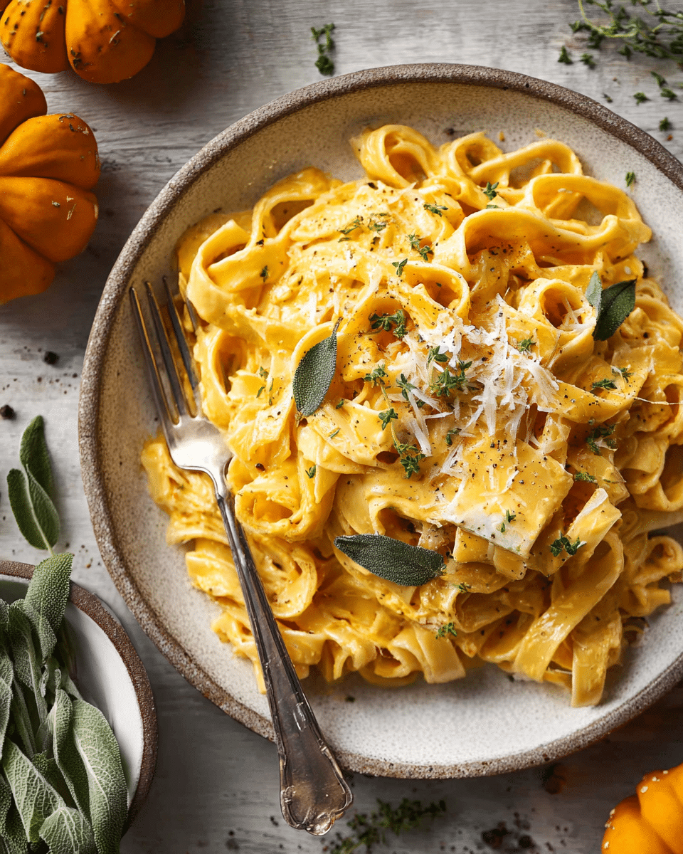 Creamy Pumpkin Alfredo Pasta