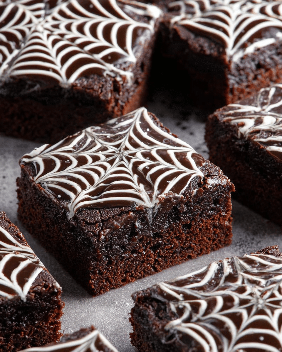 Spiderweb Brownies